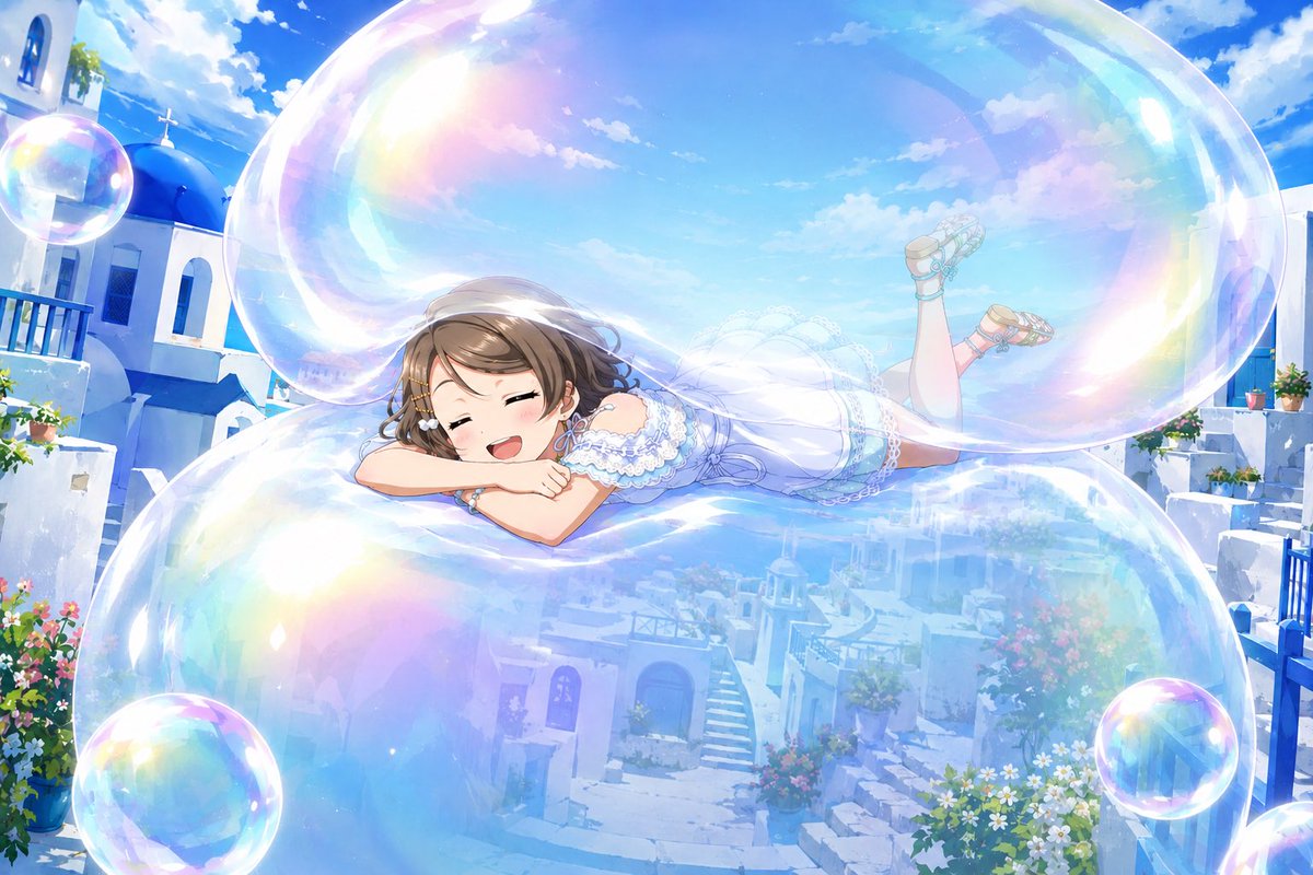 LL1k31's tweet photo. 曜ちゃんにはシャボン玉がよく似合います⛵️🫧

#AIイラスト #NanoBanana2 #GPTImage2 https://t.co/cqqU6cLpNr