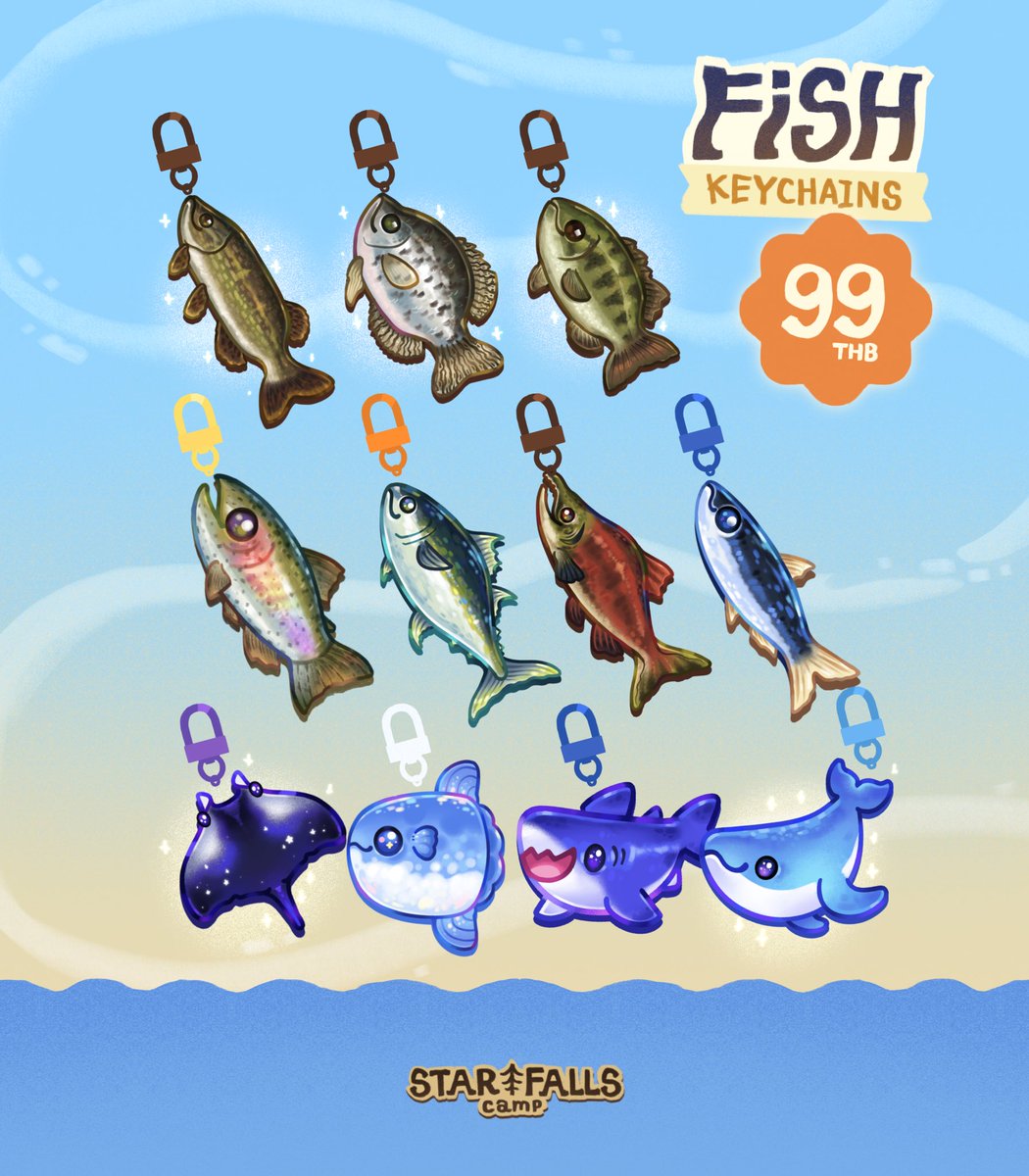 starfalls_camp's tweet photo. Starfalls camp new Keychain! 🎣🐞🌲
พวงกุญแจน้องปลาและแมลง มีตัวใหม่ๆมาด้วยครับ ( ตัววิ้งๆ ) 
ขายแล้ววันนี้ที่แรกที่งาน ACF at Central Ladprao 
11-12 กค. นี้ มาช้อปๆกันได้น้า มีโปรด้วยครับ !
#ACF #AsiaCollectiblesFestival https://t.co/1qtmwhD8K0
