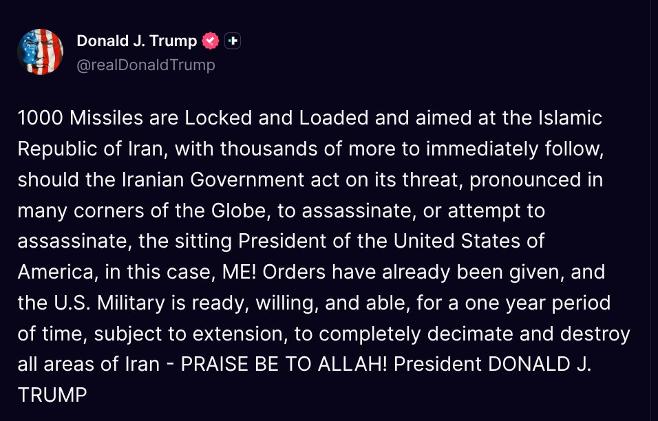 Fan Donald J. Trump 🇺🇸 TRUTH POSTS tweet media