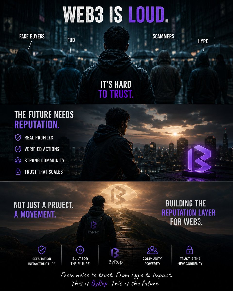 Rahul72791705's tweet photo. We don't need more hype.
We need a better way to separate real contributors from bad actors.
That's where on-chain reputation starts to make sense.
Curious to see how @ByRepProtocol pushes this forward.
#ByRep #Web3 https://t.co/p3qJrYtOIC
