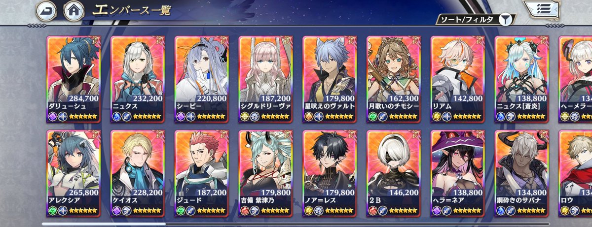 eupha_ember's tweet photo. 凸の余地がもうちょっとあるとはいえ、凸数No.3･Lv90(弊アニマアルカにはダリューシュとチモシーの2人しかいない)の時点でパワー順ここだと���望しかない
テコ入れ欲しい〜〜〜〜〜ッッッッッ https://t.co/jQTiZzKaRh