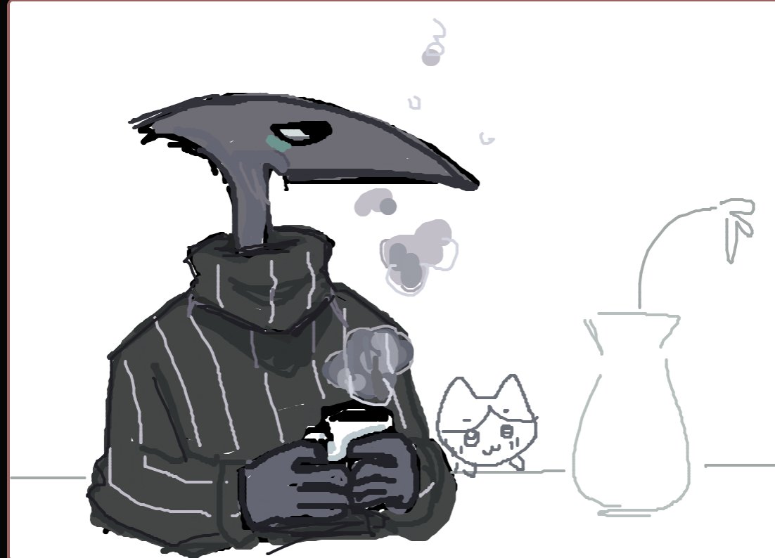 ikstuz's tweet photo. Someones very cool oc and hachiware https://t.co/H8OpkV1jbj