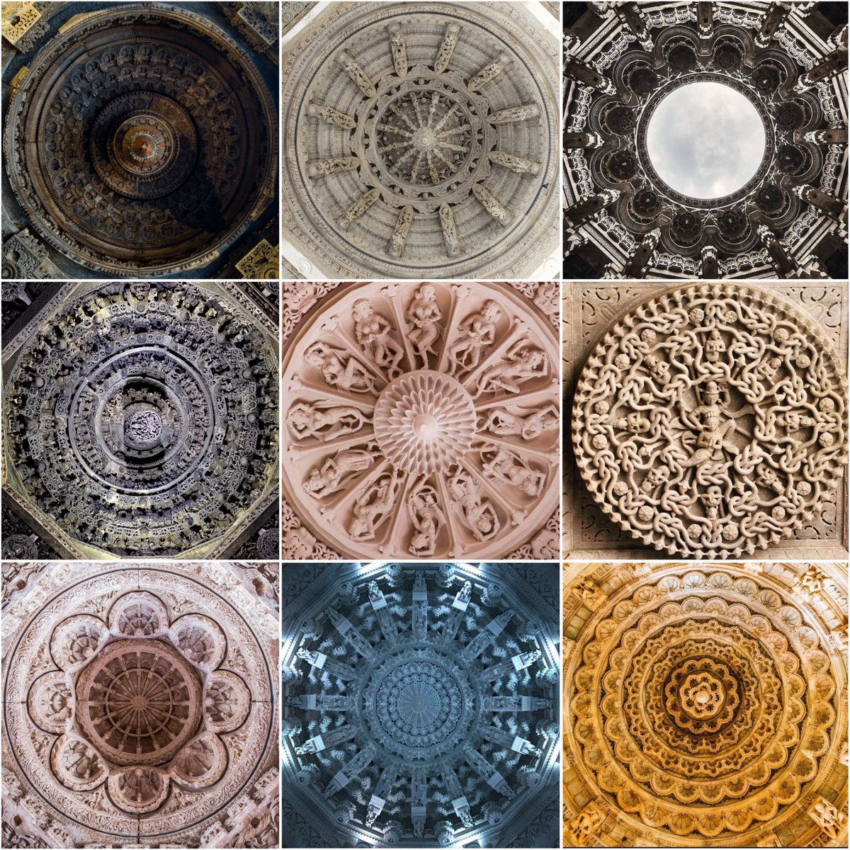 Yaduvam's tweet photo. Indian temple ceilings https://t.co/O1f37gF90V