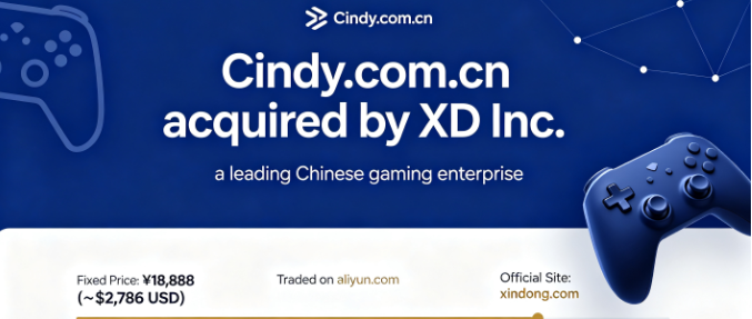 Sofia313com's tweet photo. https://t.co/f3Ia5zbo0U was sold at  ¥18,888 ($2,786 USD) via https://t.co/OIId5re6N7.
The buyer is XD Inc. (Xindong Network Co., Ltd.), a leading Chinese gaming enterprise that operates the renowned game platform TapTap, with its official website https://t.co/j0djgaC3dE.#Domain https://t.co/skckTIEO9O
