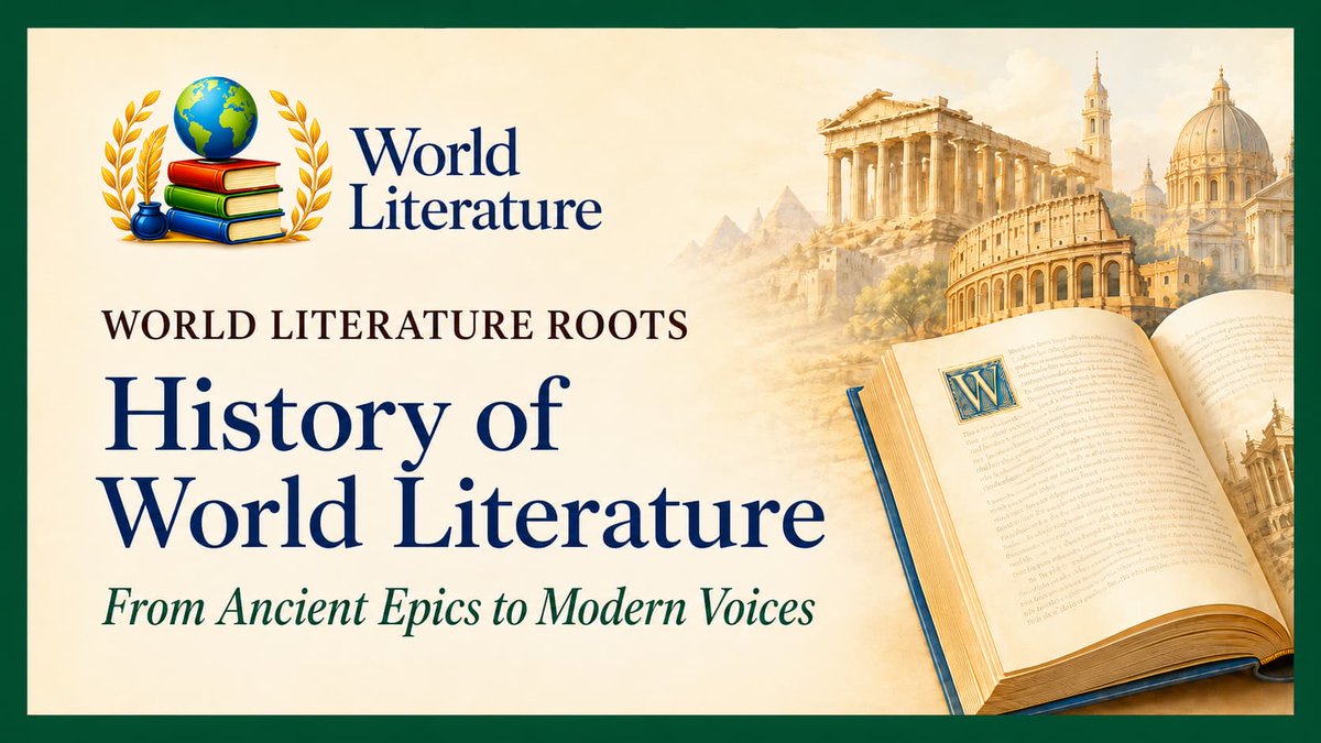 kobiamu's tweet photo. Literary history is not a list of old books. It is the story of voices crossing languages, cultures and centuries. How did oral tales become modern global literature? Explore the journey:
https://t.co/qEkWG0zVZw
#WorldLiterature #LiteraryHistory #ComparativeLiterature https://t.co/G3Dq5fdL6m