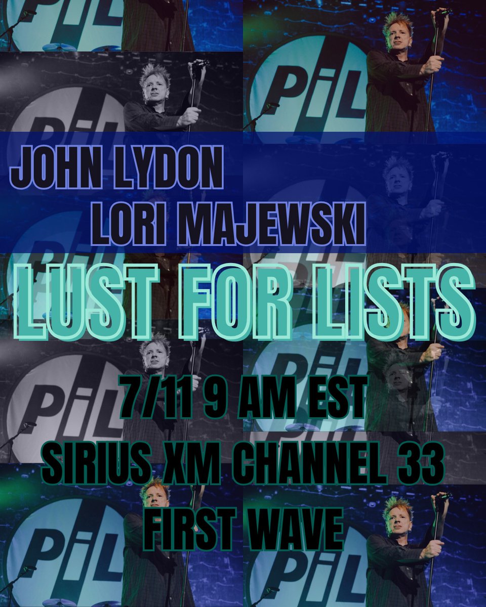 lydonofficial's tweet photo. John will appear twice today, Saturday July 11, on Sirius XM. First with Eric Alper at 8am ET. Followed by Lori Majewski on Lust For Lists at 9am ET. The shows will also be available On Demand any time on the SiriusXM app.

https://t.co/HAbfs8Vwal https://t.co/rzllbXtL4B