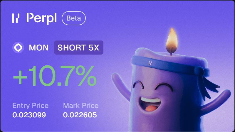 its0xMochi's tweet photo. Perpl's $1M mPoints campaign just went live and access codes are gone now, so literally anyone can join: https://t.co/tSOHhzUmt1

Project's backed by @monad  and been building for a while now, just launched mPoints on top with up to $1M in rewards. Been trading on @perpltrade  the past few days and wanted to share what I've actually found so far.

The campaign:
- 16 weeks, 1M total mPoints, 50k distributed every week
- $500k guaranteed in $MON, another $500k unlocks in $100k chunks as platform volume grows
- runs alongside Perpl's own regular points program (also 50k/week), so you're stacking both plus Monad ecosystem drops just from trading normal

Still pretty early too. Only around 2-3k users on Perpl right now and just 6 pairs live. Around 10k in volume puts you in the 1100-1200 range on the leaderboard right now, that's how much room there still is before this gets crowded.

Fees:
- only charged on open, closing is completely free
- maker starts under 1bp at base tier, higher tiers even flip negative so you get paid to trade
- Perpl's doing 15-20m daily volume vs Ondo's 100m+, so your share isn't diluted yet
- protocol pulled $12.7k in fees last 7 days, at current rates that's like 3-6x your trading fees coming back in points before any token value is even factored in

Been keeping leverage low and running isolated margin the whole time. One bad trade won't wipe the whole account. Simple thing but worth doing regardless, especially if you're actively building volume for something like this.

Also, @tread_fi  integration is live now, MM bots, DN bots, and AI agents that analyze the market and suggest settings for you. Worth checking out if you're already active there.

This feels like an actual long term farm, not some one week grab and dip. Earlier epochs mean cheaper points, same logic as being early to literally anything. No token confirmed yet, this pays in $MON after the 16 weeks, so treat it as speculative and size accordingly.

If you wanna try it:
- Perpl ref (5% mpoints boost both ways): https://t.co/tSOHhzUmt1
- Tread ref: https://t.co/pPZavTH4Pe

Anyone else farming this yet? curious what strategies people are running