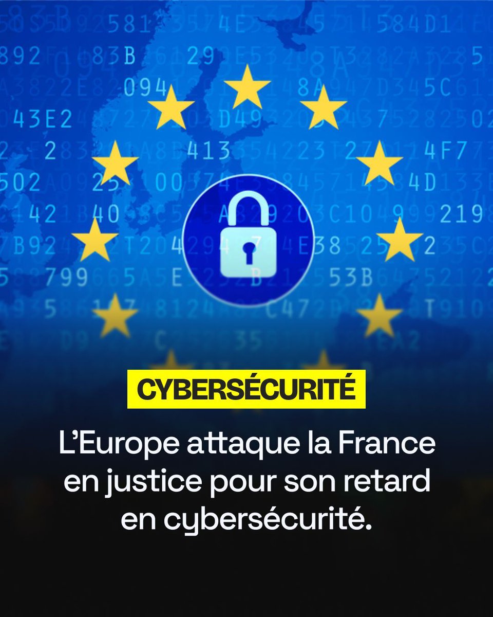 Tahzio's tweet photo. 🇪🇺 L'Europe attaque la France en justice pour son retard en cybersécurité

La France a 20 mois de retard sur la mise en place d'une directive de renforcement de la cybersécurité, laissant 15 000 entités françaises vulnérables.

L'Intérieur et la DGSI bloquent la loi pour tenter d'imposer des "portes dérobées" dans les messageries chiffrées, ce que l'UE interdit.