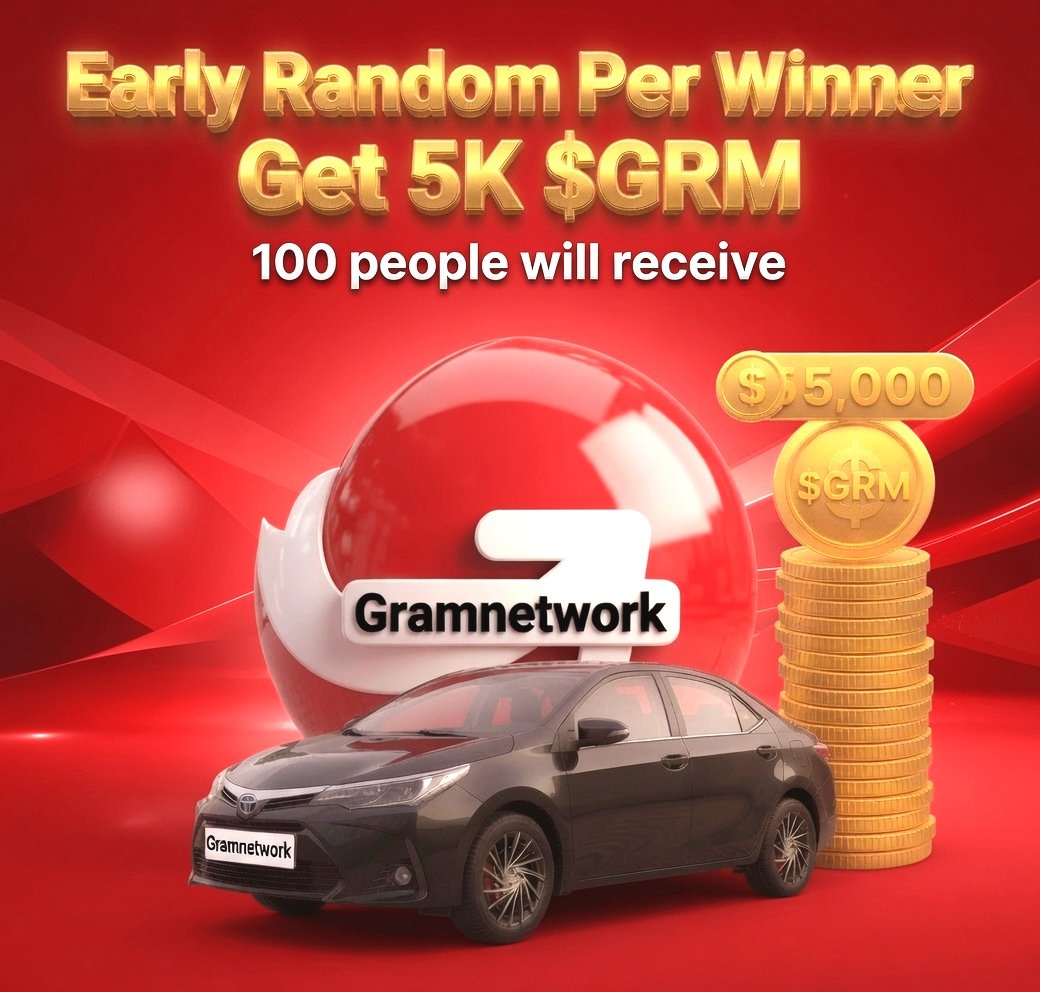 GRMNetwork_M's tweet photo. Early Random Per Winner Get 5K $GRM 100 people will receive

Gramnetwork Join
https://t.co/yolLIwtmRW

X Follow @GRMNetwork_M
and retweet and like

Write the GRM receive address in the comments.👇

..........
#Gramnetwork #GRM #Gram #Mining #Airdrop https://t.co/8VKHBtmne2