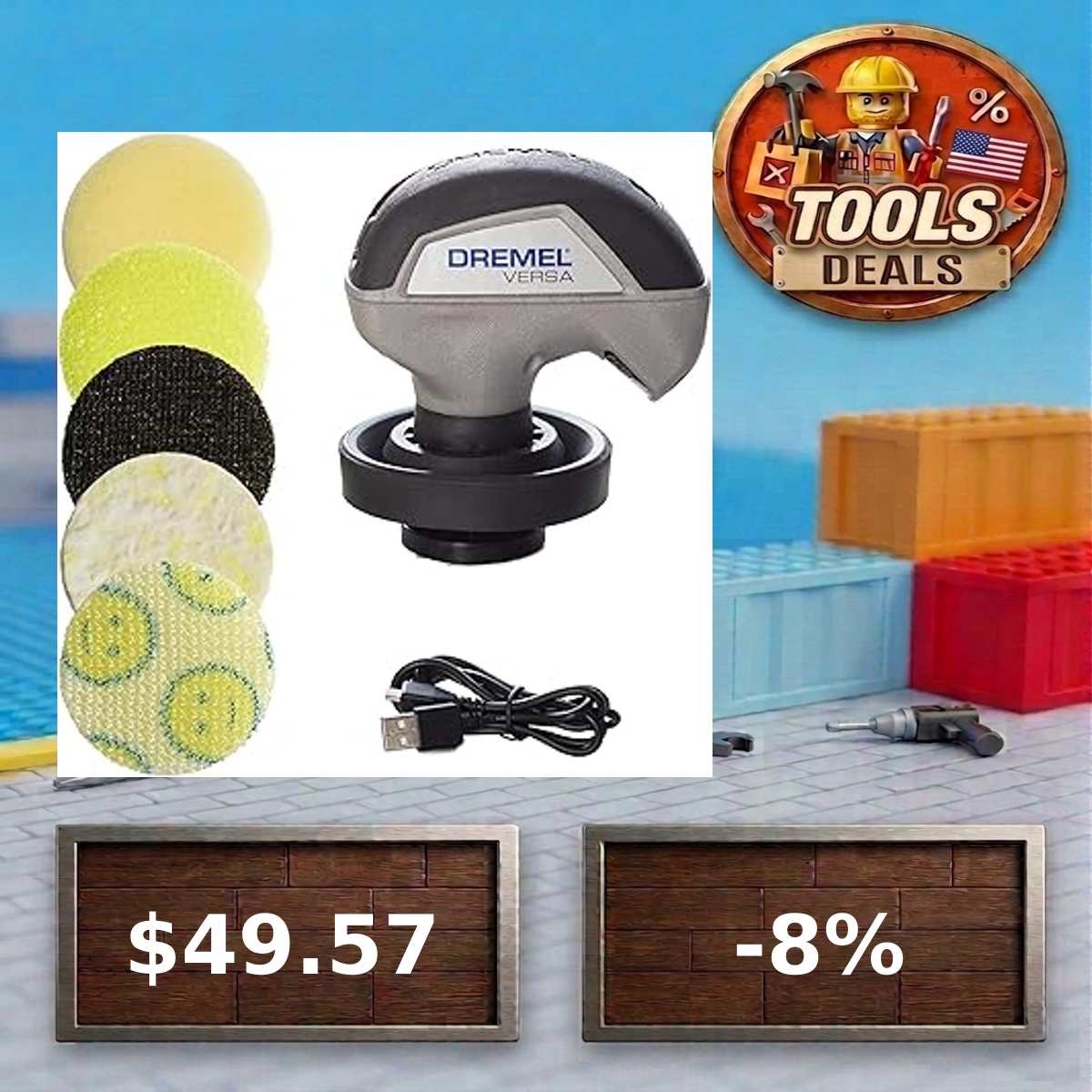 ToolsDealsUS's tweet photo. 🛠️ Dremel Versa Power Scrubber Kit with 5 Scrub Daddy...
💰 Price: 49.57$ (Base: 53.90$)
📉 Real Discount: -8.0% | Factory Low! 🛠️
🎯 Sniper: 46/100
🛒 Grab the deal: https://t.co/3VeQyACKkR
#tools #diy #amazondeals #Shorts #Ad https://t.co/FrNnZXFZLn