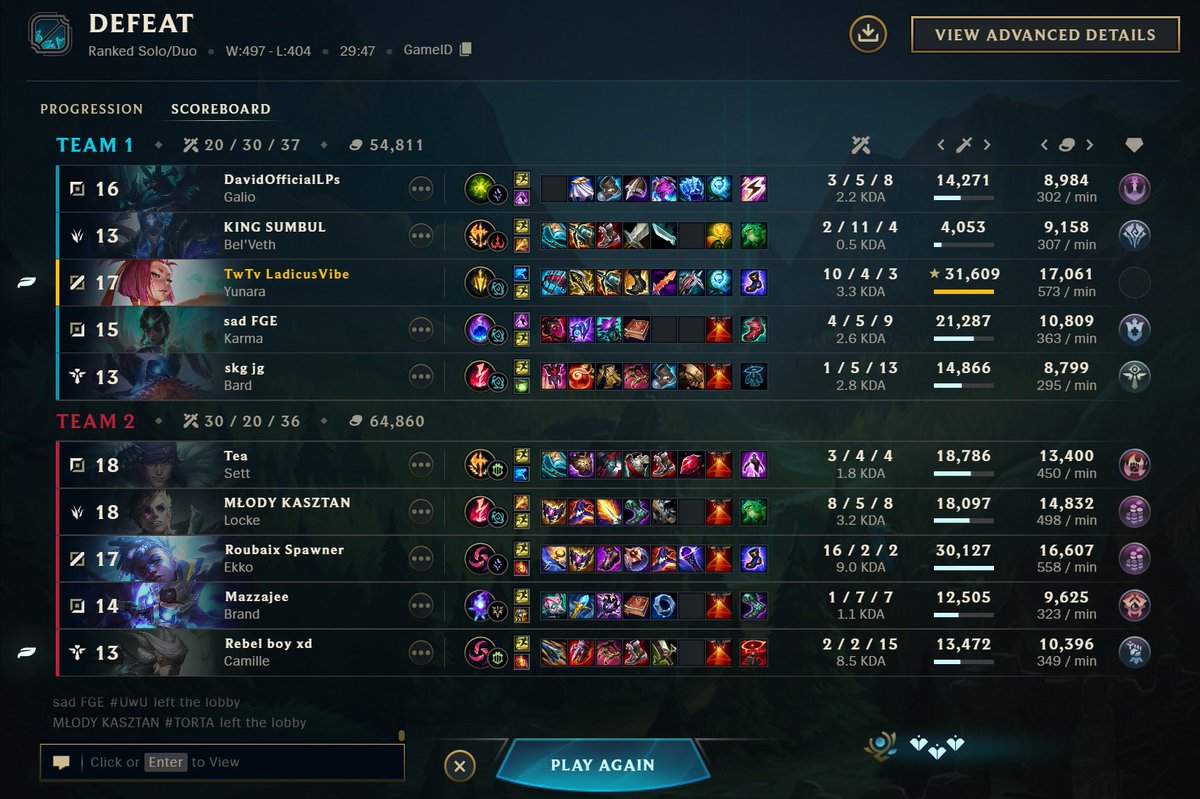LadicusVibe's tweet photo. @drewlevin KING SUMBUL#ZYQX ; 7915022918 ; easily has multiple accounts, solo lost 3 games intentionally, this game in particular very obvious inting with massive ego @drewlevin @RMikael3953 https://t.co/CE0fNpj4yS