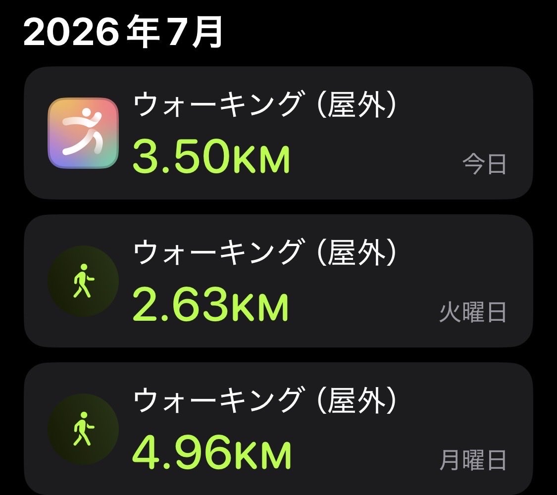 false's tweet photo. からだメイトのウォーキング記録、一応フィットネスアプリにも入るけど、地図が出ない。時間と距離と心拍数だけ。
GPS入ってるのになあ。 https://t.co/aokmpAaNJb