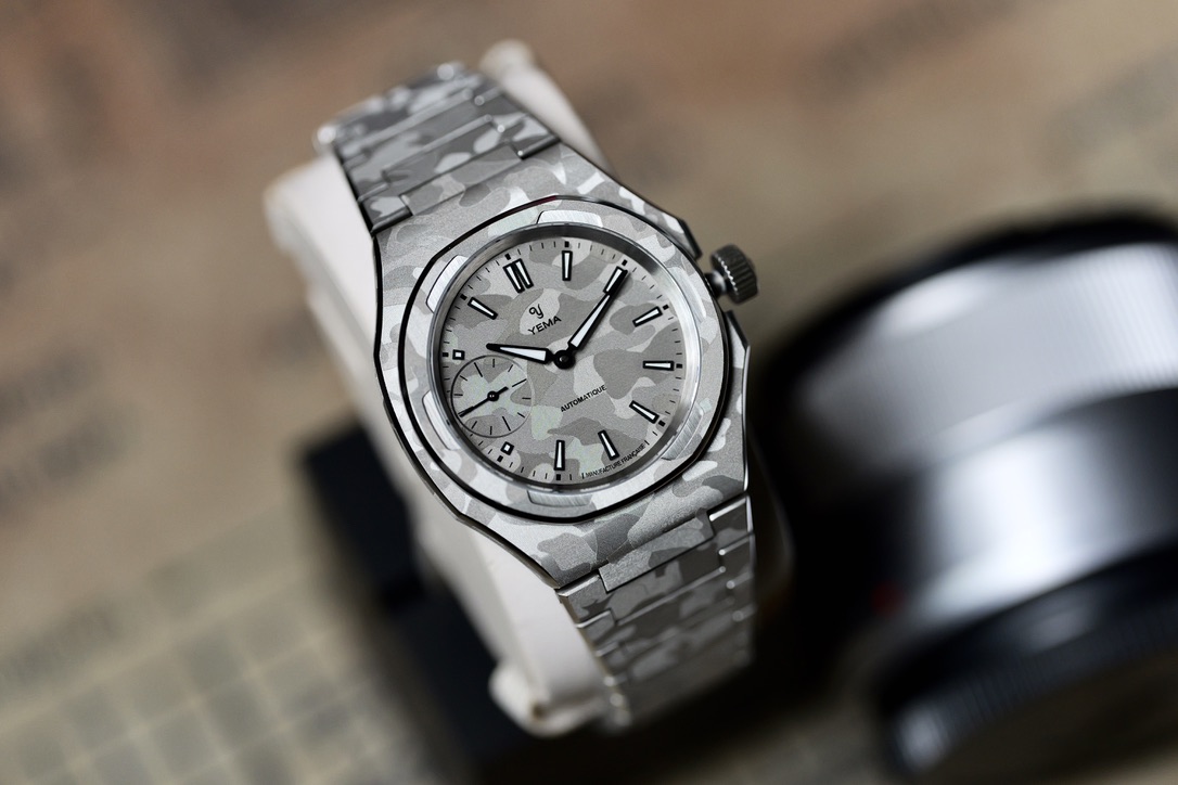 nastynickx's tweet photo. New watch alert – finally here. The Yema Wristmaster Slim Small Seconds CMM.29 Camo Special Edition. https://t.co/WRVMPH3cFN