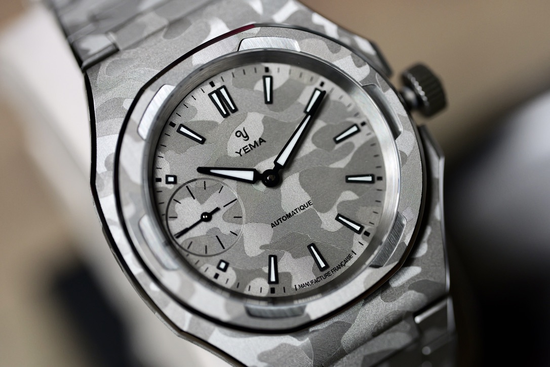 nastynickx's tweet photo. New watch alert – finally here. The Yema Wristmaster Slim Small Seconds CMM.29 Camo Special Edition. https://t.co/WRVMPH3cFN