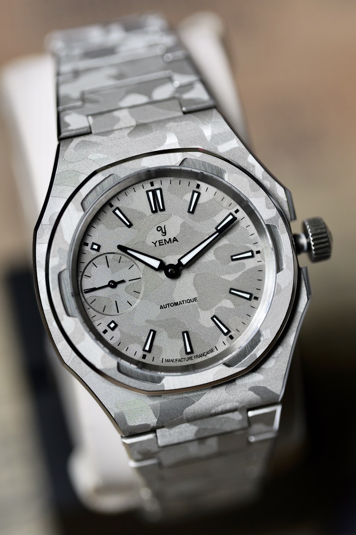 nastynickx's tweet photo. New watch alert – finally here. The Yema Wristmaster Slim Small Seconds CMM.29 Camo Special Edition. https://t.co/WRVMPH3cFN