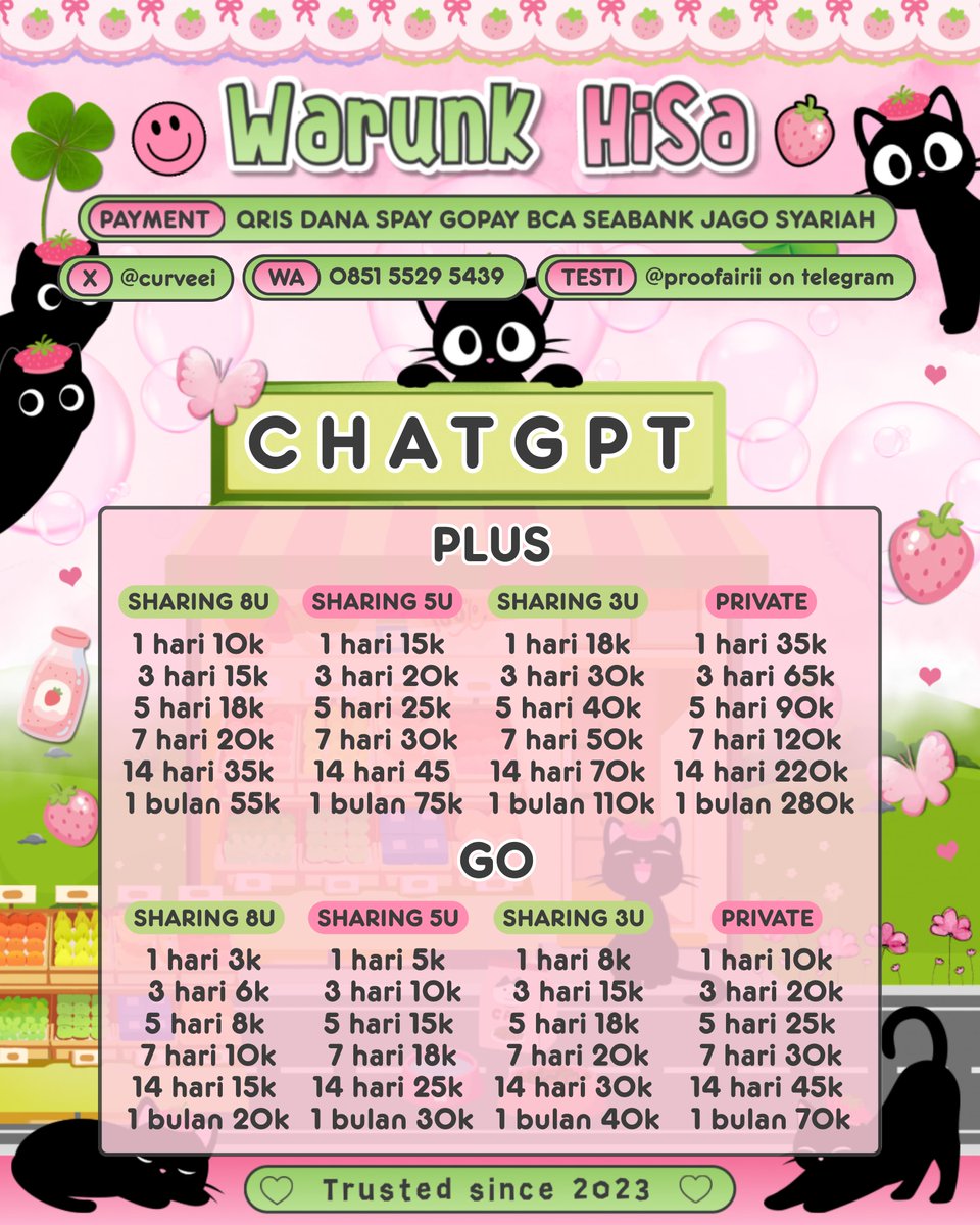 FransiscaElvant's tweet photo. JUAL BELI WTS WTB APLIKASI PREMIUM MURAH GARANSI

CANVA VIDIO NETFLIX VIU IQIYI HBO MAX YOUTUBE APPLE MUSIC WETV CHATGPT DISNEY LOKLOK GETCONTACT CAPCUT AMAZON PRIME CLAUDE MS365 YOUKU 

CHAT
https://t.co/vQbQ42FWds
TESTI
https://t.co/TFaWaerWpP

#zonauang siK89j https://t.co/1OwodLtupI
