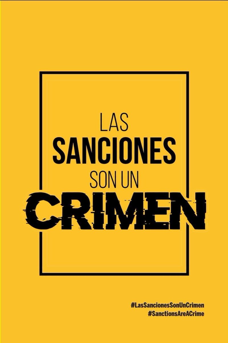 avilaelguerrero's tweet photo. Es doblemente criminal sostener un bloqueo económico y finaciero contra Venezuela, ante esta situación que ha generado el doble terremoto. 
#LasSancionesSonUnCrimen https://t.co/QHfT2JvLjT