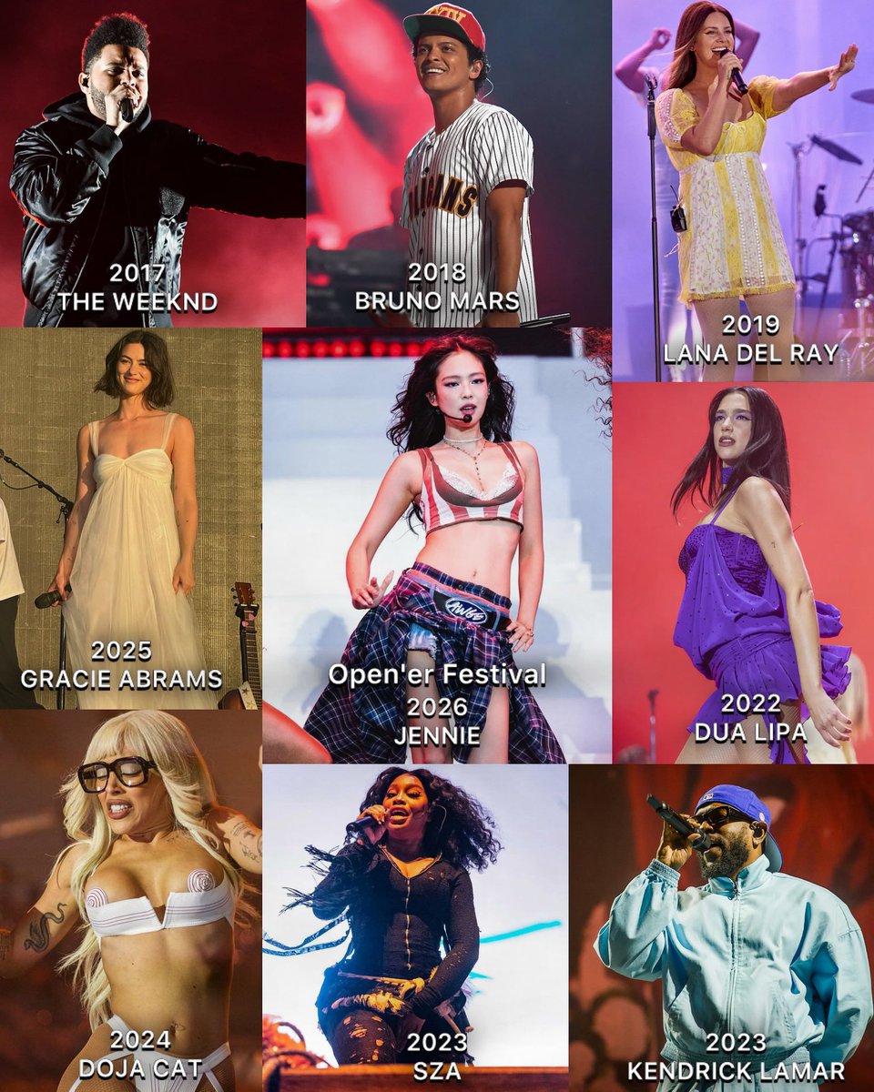 thvassss's tweet photo. "festival yang gak ada namanya" when THESE ARE the festival headliners over the YEARS😭 https://t.co/mdqXUpYoyk