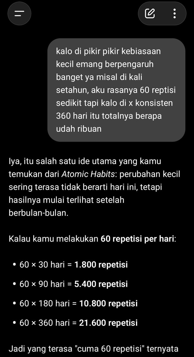 ZYGPX's tweet photo. kebiasaan kecil mengubah segalanya. 👌 https://t.co/4MNHkvXTq5