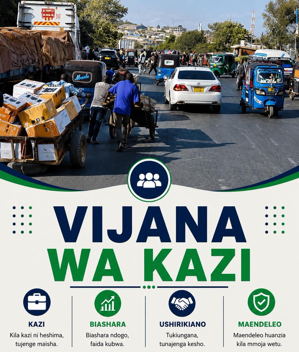 WanjiruJenty's tweet photo. Economic progress requires consistency, effort and stability. Young Tanzanians are contributing to all three by remaining focused on work, learning and enterprise in every corner of the country. Tumeilinda Taifa Yetu #VijanaWaKaziNaUmoja #TumekataaHarakatiZaVurugu https://t.co/u2P7mnc1C1