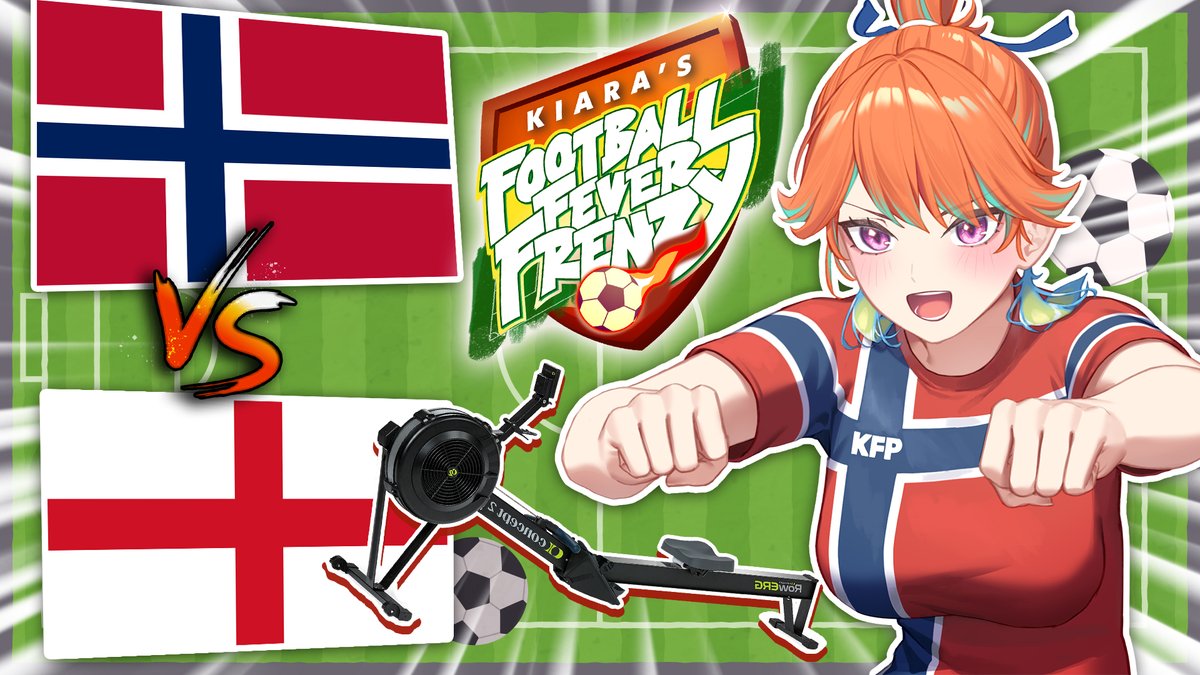 takanashikiara's tweet photo. next stream→【WATCHALONG】

its time for NORWAY vs ENGLAND and I will row on my IRLrowing machine everytime the venue crowd rows!!!
ノルウェーvsイギリス！現地のファンがバイキング・ロウをするたびにキアラがリアルでローイングマシン使います！！！

https://t.co/vwWpdlRXKR https://t.co/Exg9DJOXxk