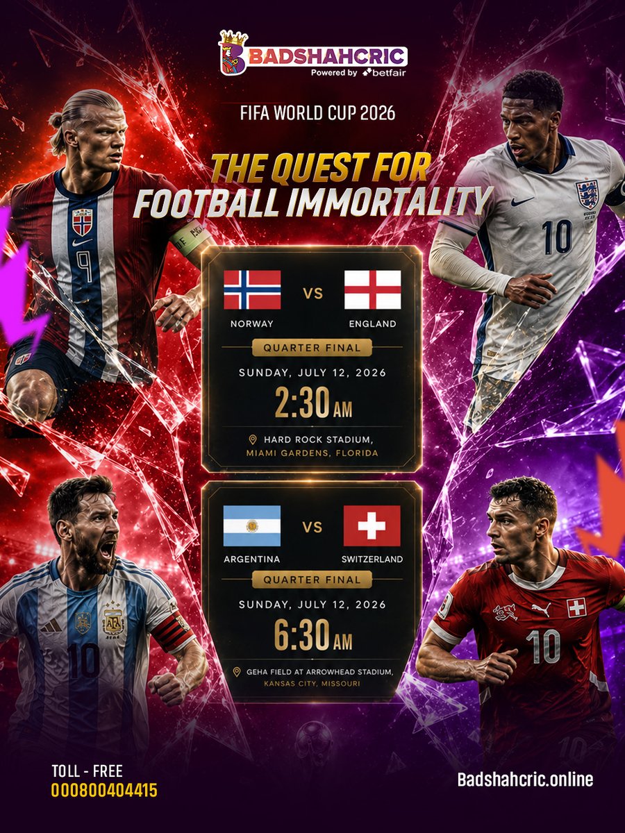 Badshahcric_net's tweet photo. 🔥No second chances. No easy victories.
The quarter-finals are where legends rise. 💥 🔥
.
📲 Ezy &amp; Qu!k Reg!streshn
💸 Get Upt0 5% Re@l Ca$h B0nnuuz
🕒 24/7 Custmr Supp0rt
💸 F@st Withdr@waal
.
| #badshahcric | #MatchDay #GameOn #PlayAndWin #CricketFever #WinningTime https://t.co/2wt3l3Gb3a