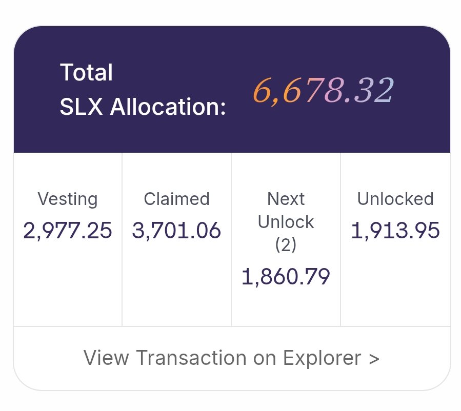 Alvacrypt0's tweet photo. I still have my daily unlock of 2.9k $SLX, which at current pricing will nett around $500.

Still very solid win and  I will intend to go hard for season 2 &amp; 3. 

Hope many got out so i can eat bigger $SLX subsequently 🤭🤭 https://t.co/bR6Yp7ndYA