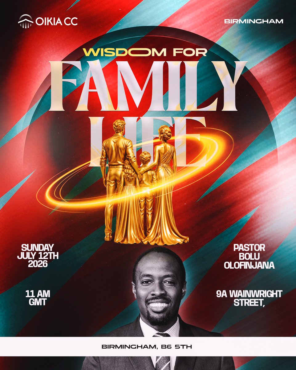 OikiaBirmingham's tweet photo. Strong families don't happen by chance, they're built with God's wisdom.

Join us this Sunday for Wisdom for Family Life as we discover biblical wisdom for building healthy, God-honoring families.

Don't come alone—bring a family member with you. We look forward to welcoming you! https://t.co/OYC1UO59va