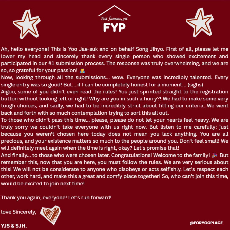 FORYOOPLACE's tweet photo. 📌A little note before we make the announcement. https://t.co/CmNk87m4RU