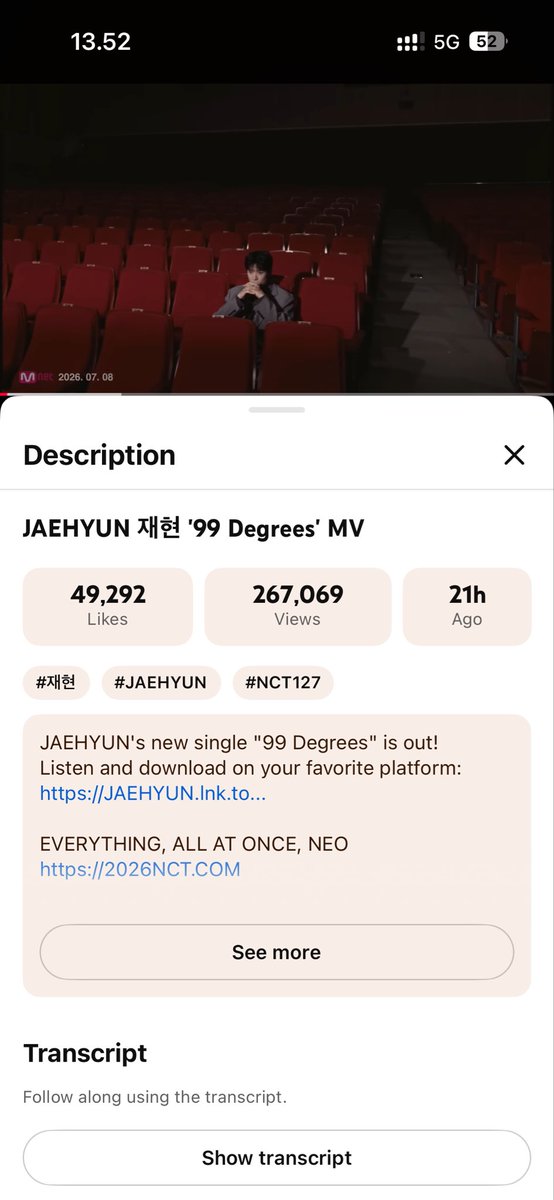 candychanie127's tweet photo. ⋆.˚🎧 𝗦𝗧𝗥𝗘𝗔𝗠𝗜𝗡𝗚 𝗣𝗔𝗥𝗧𝗬 𝗝𝗔𝗘𝗛𝗬𝗨𝗡 - 𝟵𝟵 𝗗𝗘𝗚𝗥𝗘𝗘𝗦 ♬⋆.˚

JAEHYUN 재현 ‘99 Degprees’ MV
🔗 https://t.co/MofAkkVSNb…

‼️DON'T BREAK THE CHAIN‼️

tags : @wishper127 @haelioos 

99 DEGREES OUT NOW #JAEHYUN_99Degrees #이미완벽한_재현이의_99도 https://t.co/UTaUIG6TBi