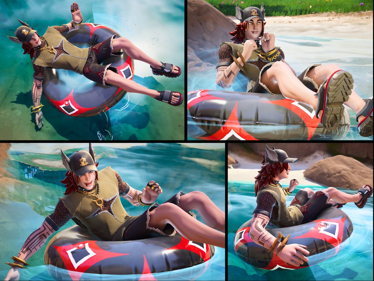 BATTLETAIL's tweet photo. Beach Beast Lucien West
Lycan On Vacation + Lazy Lounger 🌴 
#Fortnite #Fortography https://t.co/ymZPPtZcRV