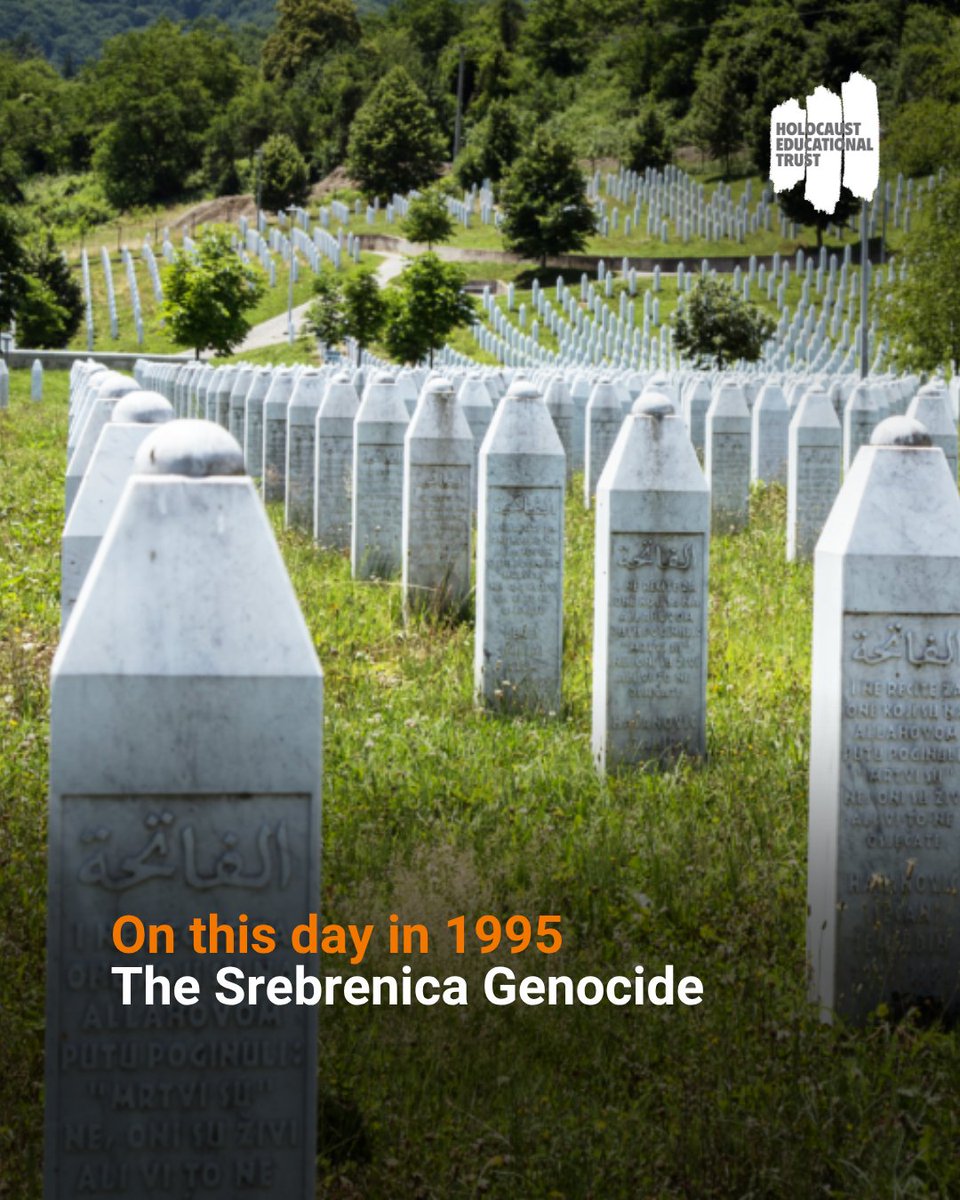 HolocaustUK's tweet photo. Today is the 31st anniversary of the Srebrenica Genocide. We join @SrebrenicaUK
 in remembering the thousands of people murdered. https://t.co/w8N2BbyuYi