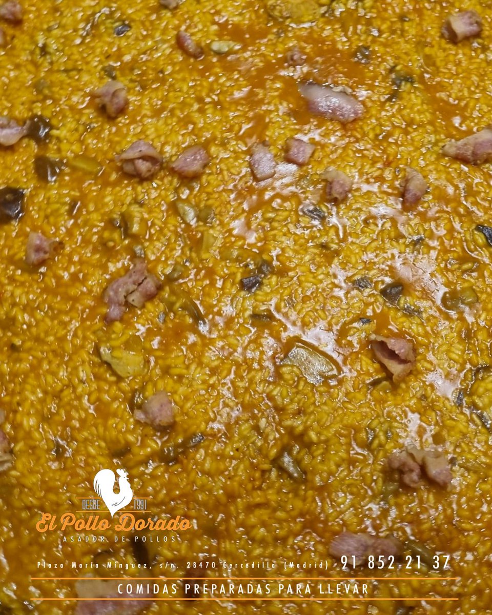 PolloCercedilla's tweet photo. 🥘¿Te apetece una ración? Pásate por El Pollo Dorado y llévate la tuya lista para disfrutar.

¿Prefieres reunir a la familia o a los amigos? Solo tienes que decirnos cuántos seréis y prepararemos un arroz especialmente para vosotros, recién hecho y con todo el sabor. https://t.co/czfbKwsNzD