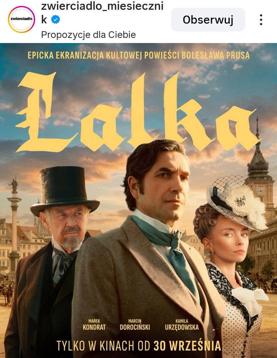 TomassRex's tweet photo. Czekamy na premierę #lalka https://t.co/TDTueN41T3
