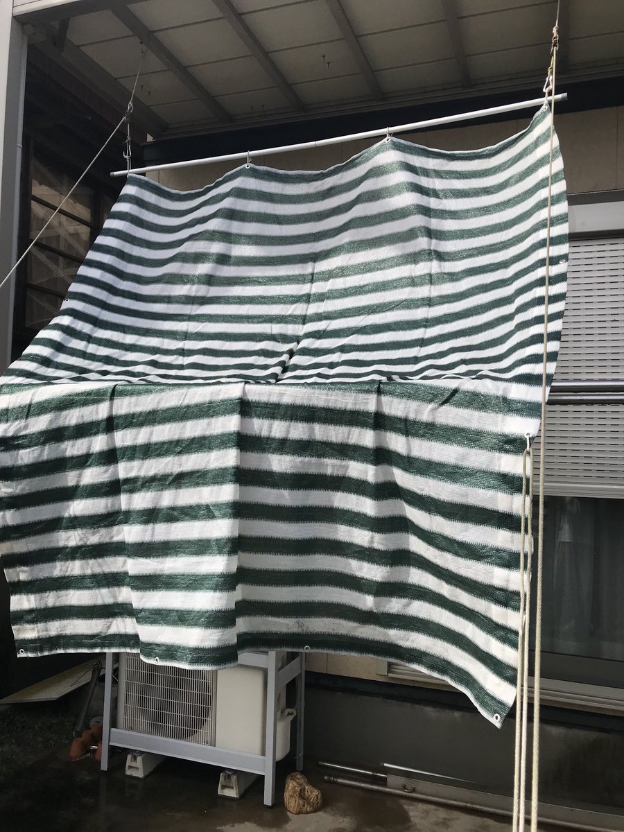 5Mgoemon's tweet photo. 今年も日よけを設置とtm9です。
#日よけ
#tm9 https://t.co/NveOjKlz3T