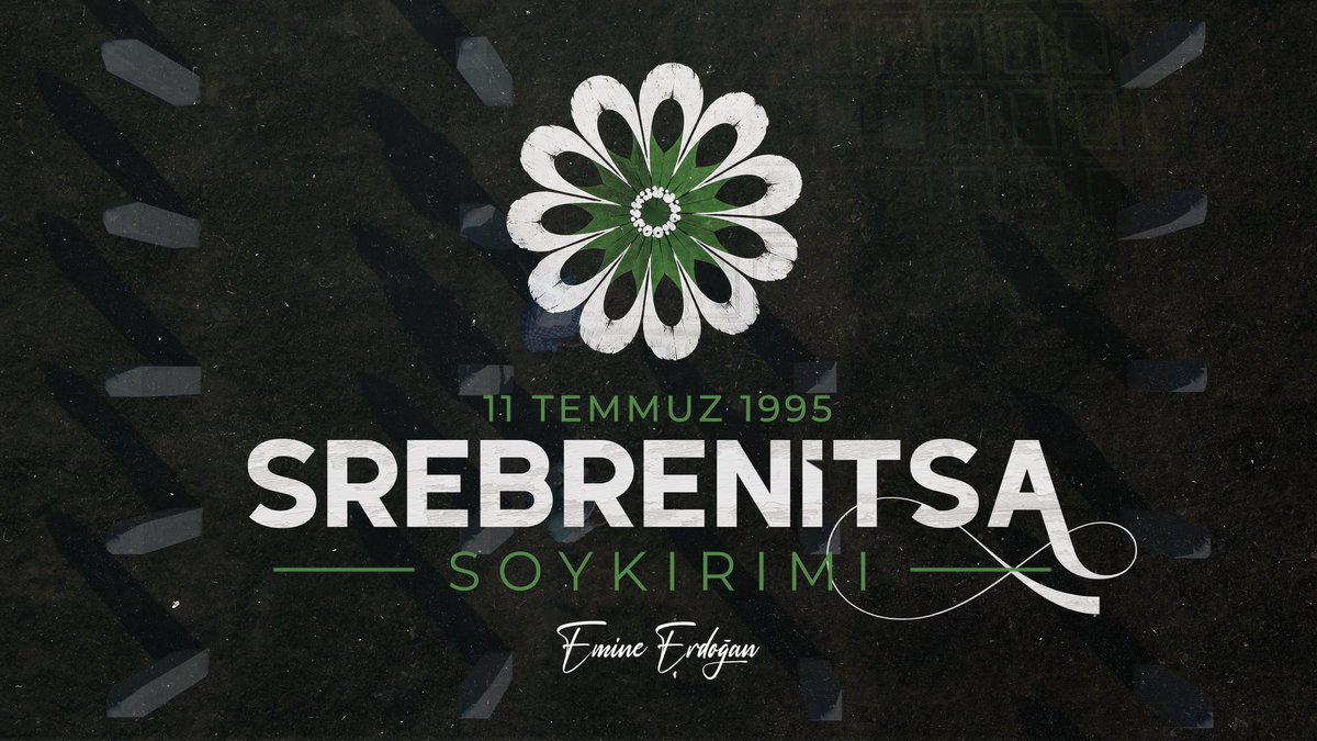 EmineErdogan's tweet photo. Srebrenitsa’yı anmak, sadece yas tutmak değil; insanlığın bir daha aynı karanlığa sürüklenmemesi için vicdanı ayakta tutmaktır.

#Srebrenitsa Soykırımı’nın yıl dönümünde hayattan koparılan Boşnak kardeşlerimizi rahmetle anıyor, ailelerine ve sevdiklerine sabır diliyorum. https://t.co/uNbdcVpNlJ