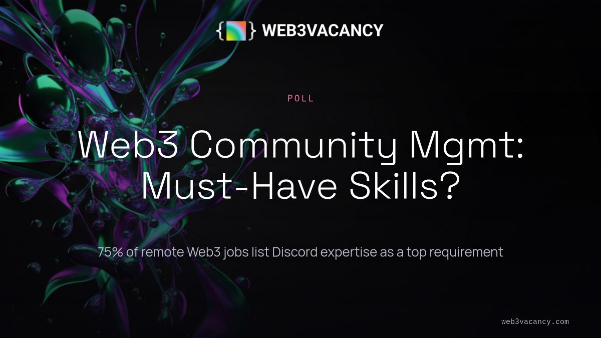 Web3Vacancy's tweet photo. 𝗧𝗼𝗽 𝗦𝗸𝗶𝗹𝗹 𝗳𝗼𝗿 𝗪𝗲𝗯𝟯 𝗖𝗼𝗺𝗺𝘂𝗻𝗶𝘁𝘆 𝗠𝗮𝗻𝗮𝗴𝗲𝗿𝘀?

Community managers are the backbone of web3 projects—bridging protocols, teams, and users. But with 500+ active web3 jobs listed (75% remote) and roles like Community Manager among the top 5 most in-demand, what separates the best from the rest? Hint: It’s not just posting memes.

• 𝗗𝗮𝘁𝗮-𝗱𝗿𝗶𝘃𝗲𝗻 𝗲𝗻𝗴𝗮𝗴𝗲𝗺𝗲𝗻𝘁: Top CMs track metrics like DAU/MAU, sentiment analysis, and conversion rates from Discord/TG to on-chain activity. Example: Aave’s community team increased governance participation by 40% in Q1 2023 by targeting lurkers with tailored educational threads.
• 𝗧𝗲𝗰𝗵𝗻𝗶𝗰𝗮𝗹 𝗱𝗲𝗽𝘁𝗵: You don’t need to code, but understanding concepts like gas fees, L2s, or DAO tooling (Snapshot, Tally) is non-negotiable. 62% of web3 job postings for CMs now require basic blockchain literacy.
• 𝗖𝗿𝗶𝘀𝗶𝘀 𝗺𝗼𝗱𝗲𝗿𝗮𝘁𝗶𝗼𝗻: From exchange hacks to governance disputes, CMs must triage FUD without waiting for devs. The best document playbooks for common scenarios (see how Lido’s team handled the stETH depeg).
• 𝗖𝗿𝗼𝘀𝘀-𝗽𝗹𝗮𝘁𝗳𝗼𝗿𝗺 𝗳𝗹𝘂𝗲𝗻𝗰𝘆: Discord mastery is table stakes. Add Twitter Spaces moderation, Lens/Web3 social platforms, and on-chain forums like Commonwealth to your toolkit.

𝗔𝗰𝘁𝗶𝗼𝗻𝗮𝗯𝗹𝗲 𝗮𝗱𝘃𝗶𝗰𝗲:
1) Audit your skills: Take our free Web3 Community Manager Skill Assessment (link in comments).
2) Build in public: Start a niche Twitter thread series (e.g., “How DAOs Onboard New Members”).
3) Contribute to governance: Even 1-2 Snapshot votes/week demonstrates protocol literacy to employers.

Read the full guide: https://t.co/kuEoGXetHb

#web3jobs #blockchain #communitymanagement