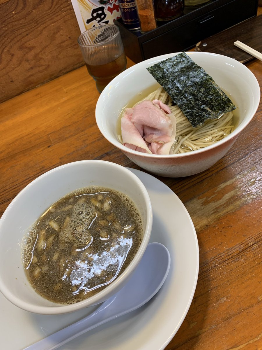 milsama41017's tweet photo. 麺屋ばんだい@伊勢崎
限定「煮干昆布水つけ麺」

大好きな煮干昆布水‼️
ビターな煮干つけ汁に猫足昆布に浸かった古平製麺特注麺は
ツルパツで💯💯💯 https://t.co/cr4LijyrO2
