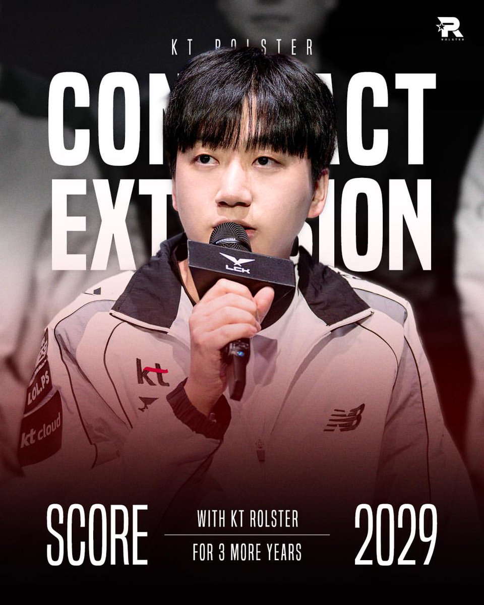 for_kt_victory's tweet photo. [Official] Contract Extension with Score Score 

고동빈 감독과 2029년까지 동행합니다.
kt Rolster와 함께 위대한 역사를 써내려갈 Score 고동빈 감독에게 아낌없는 응원 부탁 드립니다.

#Score
영원한 킅전드😎 https://t.co/DWzc7Qc1dp