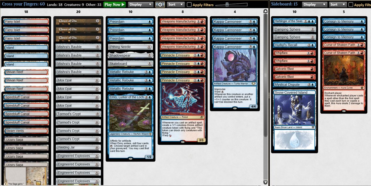 Arcbound_Papi's tweet photo. Top 8 of the Late night Modern Challenge with Izzet Affinity  /  Decklist below https://t.co/wcZUpenoNq