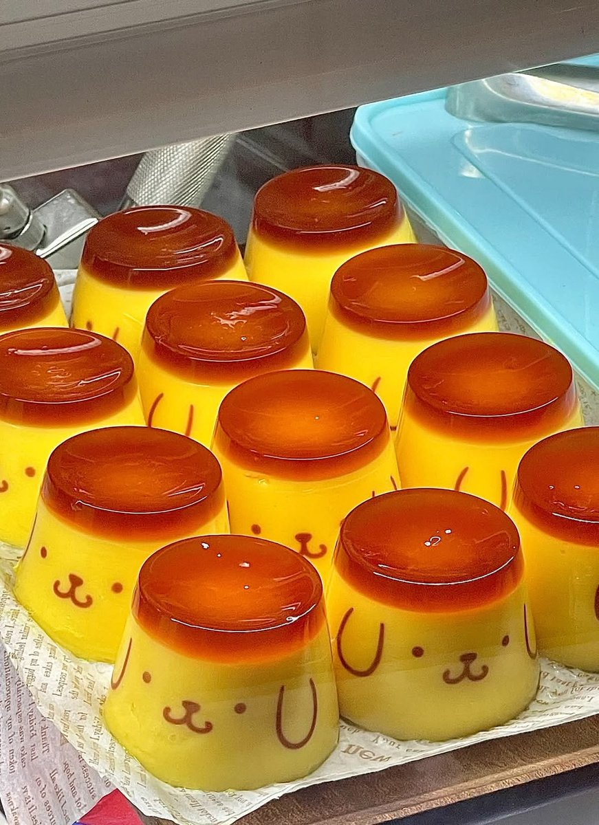 sweetxdessert's tweet photo. Pompompurin flan https://t.co/CoyhPxG9ps