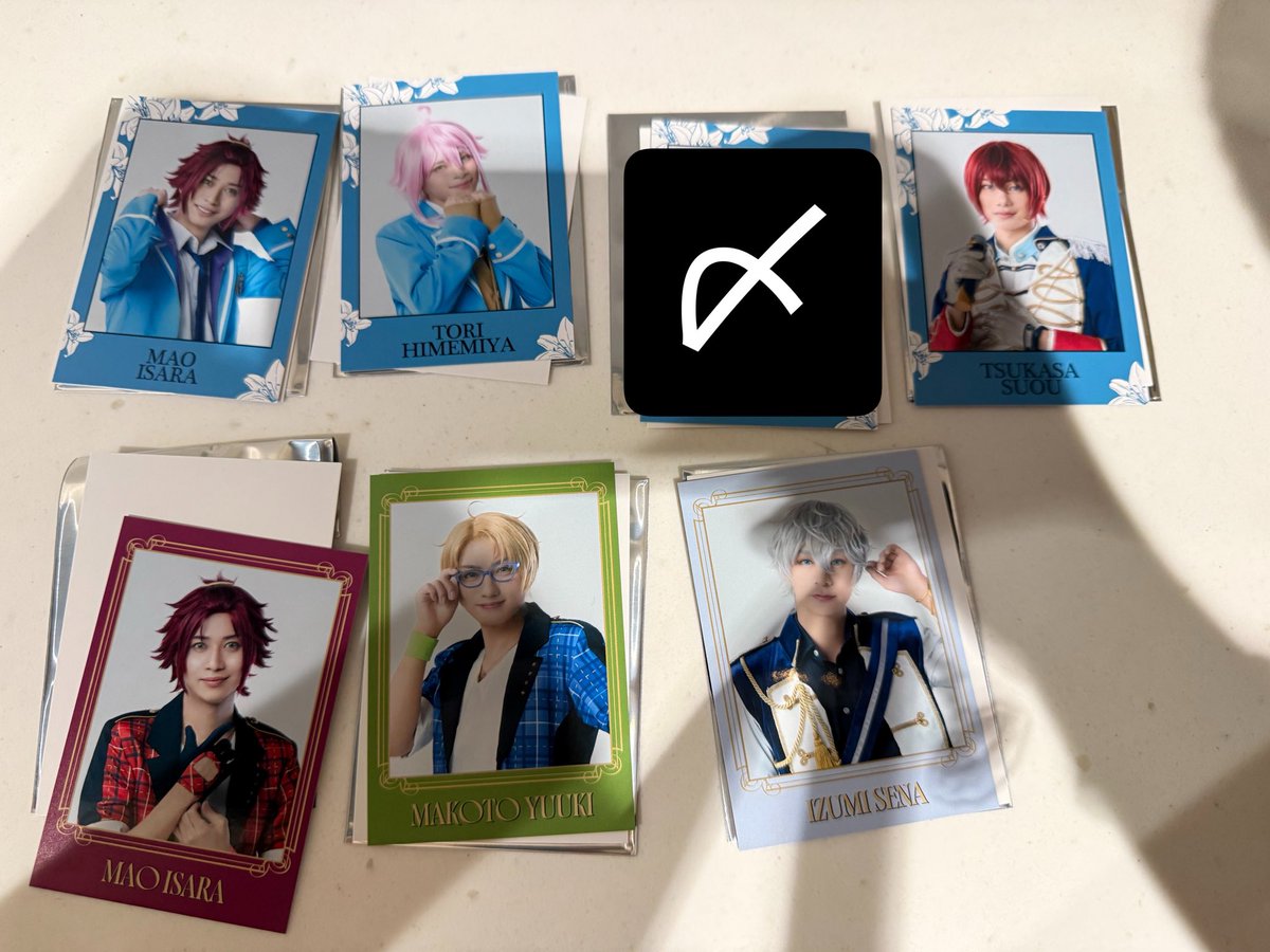 ema_01_10's tweet photo. 【交換】 
あんステ 返礼祭 レクイエム チェキ カード
特典

譲→真緒,真,桃李,司,泉
求→嵐 or 定価

※出先の為、IDなし
本日会場付近にて手渡し優先　後日郵送可能 https://t.co/w9Mzv6cfjB