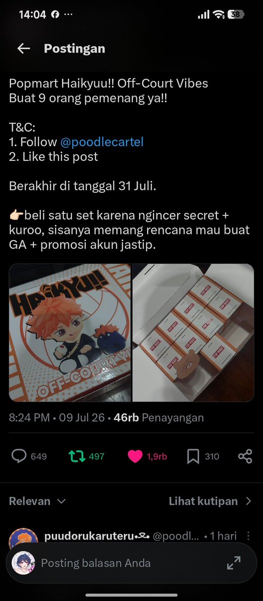 KFruena_'s tweet photo. @poodlecartel DONE KAAA!! Thanks for the ga, wish me luck 🍀🍀🤍✨ https://t.co/bcZCuIqFTf