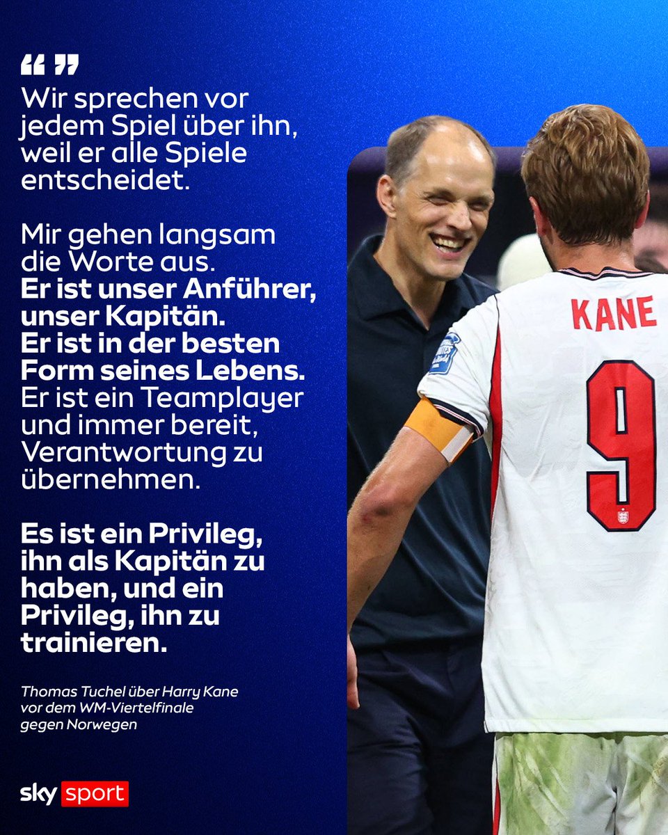 SkySportDE's tweet photo. Dem ist wohl nichts hinzuzufügen... 😮‍💨💯

#NORENG #Tuchel #Kane https://t.co/uwcIPAXTTC