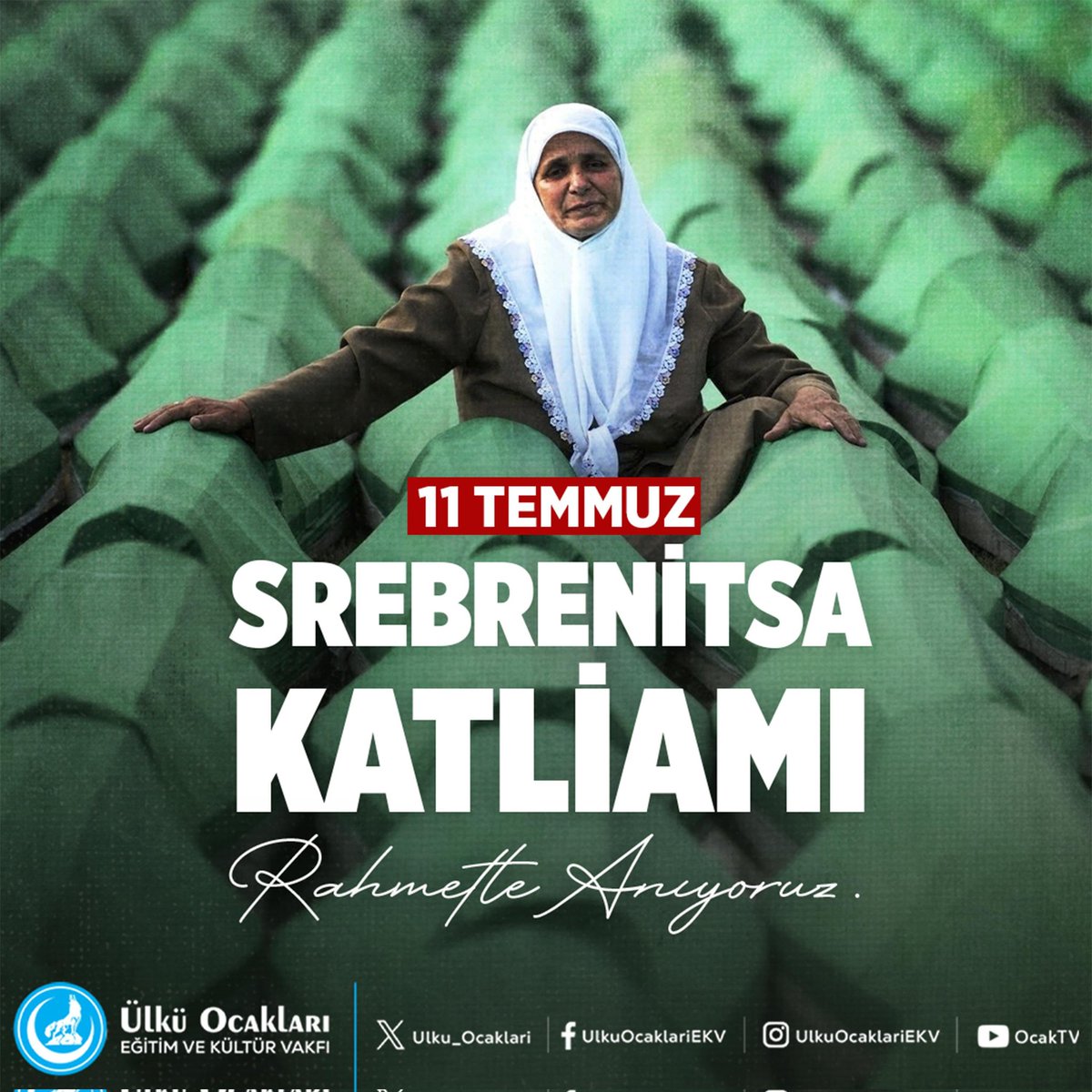 AkcaabatOcak's tweet photo. #Srebrenitsa Soykırımının yıl dönümünde katledilen tüm Boşnak kardeşlerimizi rahmetle yad ediyoruz. Ruhları şad, mekanları cennet olsun. https://t.co/xQw4XmEogv