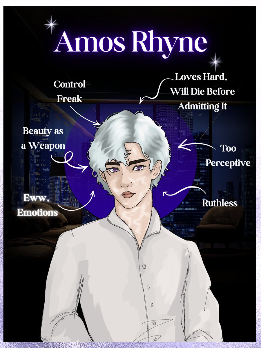 DaemiRhys's tweet photo. Avarice's Wake is when you take Docile's Capitalist hell, give it a CyberPunk twist, and mix it with the toxic men of AMC's IWTV.

Amos is the second LI, A boy from the elite towers of UpperCity, justifiably arrogant, possessive over Kieran, and cruel.

#ProfilePit #A #Q #SF #R https://t.co/7ifHvwis4m
