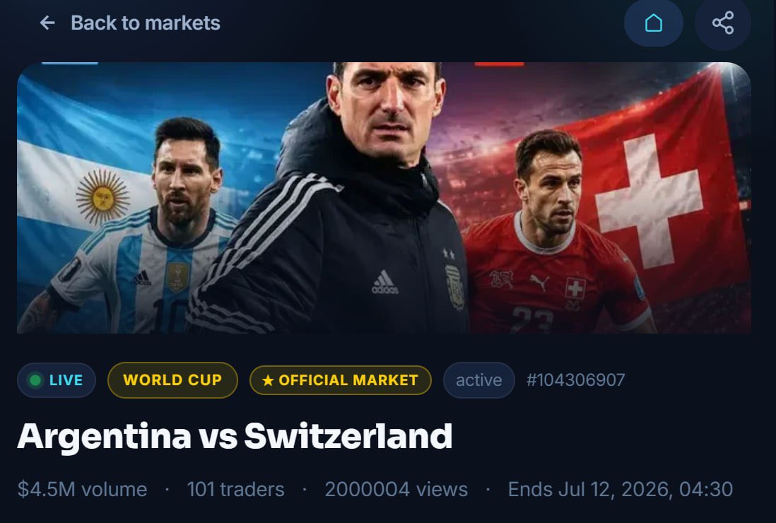 dbetmarket's tweet photo. 🔹#Argentina vs #Switzerland

◾️https://t.co/GuxHxqPo0D

#DBET #worldcup #bet #predict ⚽️#soccer https://t.co/Fm0TQPDLIm