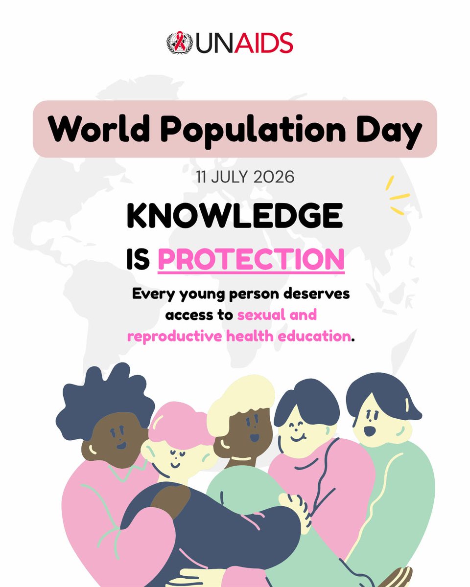 unaids_id's tweet photo. 🌏👥 11 July | World Population Day
Realizing the hopes and aspirations of young people—today and for the future. #WorldPopulationDay #Indonesia #EndAIDS2030 #YouthEmpowerment #SRHR #CSE #UNAIDS https://t.co/rmhIE8d1i9
