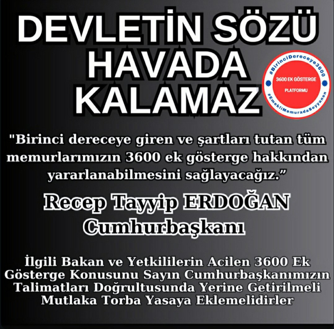 dost7758's tweet photo. @mhttnrgkts @RTErdogan @dbdevletbahceli @kilicdarogluk @isikhanvedat @_aliyalcin_ @OnderKahveci @Akparti @herkesicinCHP @MHP_Bilgi @MemurSenKonf @Kamu_Sen Söz namustur. Verilen sözler tutulsun.
#BirinciDereceye3600 https://t.co/Kw85gpxxbx