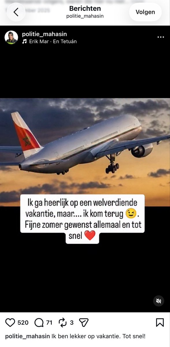 MeriTyping's tweet photo. Deze agente draagt weliswaar een Nederlands uniform, maar dat maakt haar nog allesbehalve Nederlands. Haar Instagram staat bol van filmpjes in het Marokkaans en verwijzingen naar Marokko en de islam. Er is zelfs een heuse Marokkaanse filmploeg op bezoek geweest op het politiebureau.

Dit is om zoveel redenen onacceptabel. Maakt werkelijk niemand zich druk om de veiligheid en het risico op informatielekken? Het zou niet de eerste keer zijn dat zoiets gebeurt waarbij een Marokkaanse agent betrokken is.